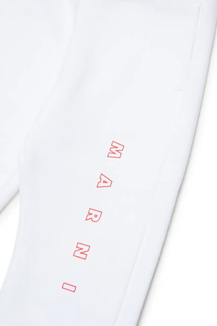 Pamučni donji dio trenirke za bebe Marni MP192B TROUSERS bijela M01436