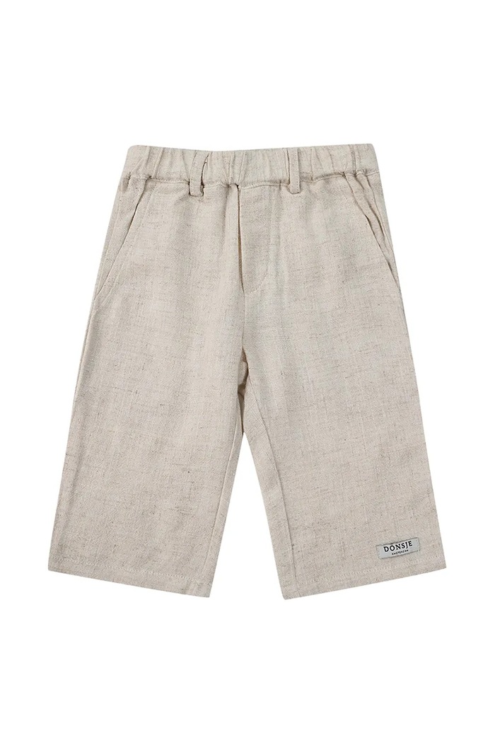 Donsje spodnie z domieszką lnu niemowlęce Dado Trousers 4079500.68.92 beżowy AA00