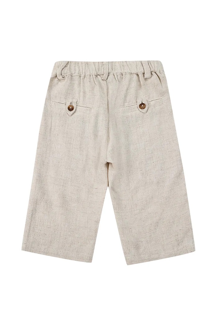 Chłopiec Donsje spodnie z domieszką lnu niemowlęce Dado Trousers 4079500.68.92 beżowy