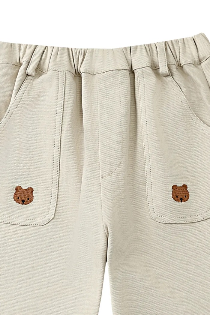 Παιδικό βαμβακερό παντελόνι Donsje Kassim Trousers Bear μπεζ 4096301.98.128