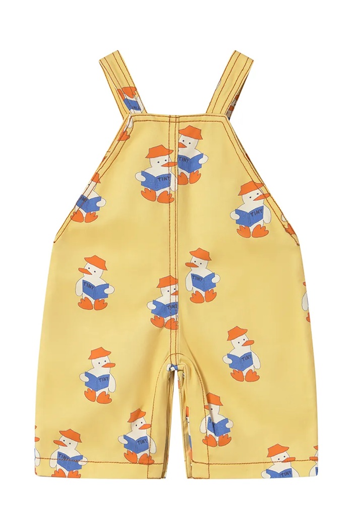 Dětské lacláče Tinycottons BABY READERS DUNGAREE SS25.195 žlutá SS25