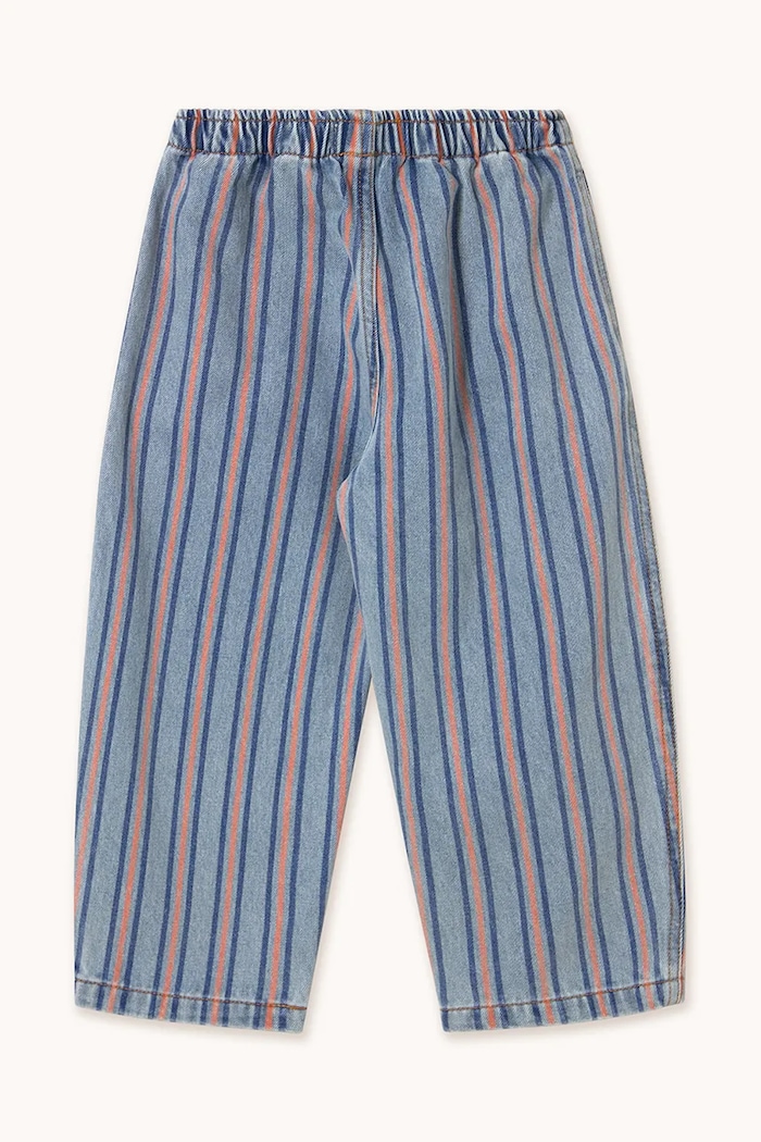 Băieți Tinycottons Pantaloni de bumbac pentru copii STRIPES MULTICOLOR PANT SS25.238 albastru