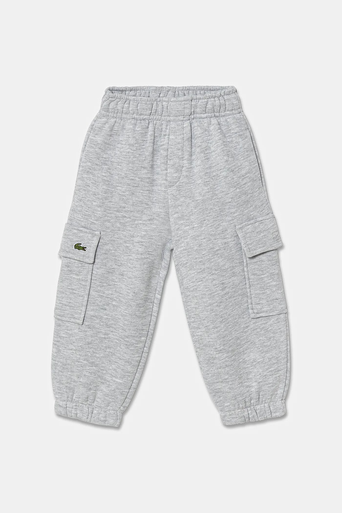 Lacoste spodnie dresowe dziecięce dzianina szary XJ7345