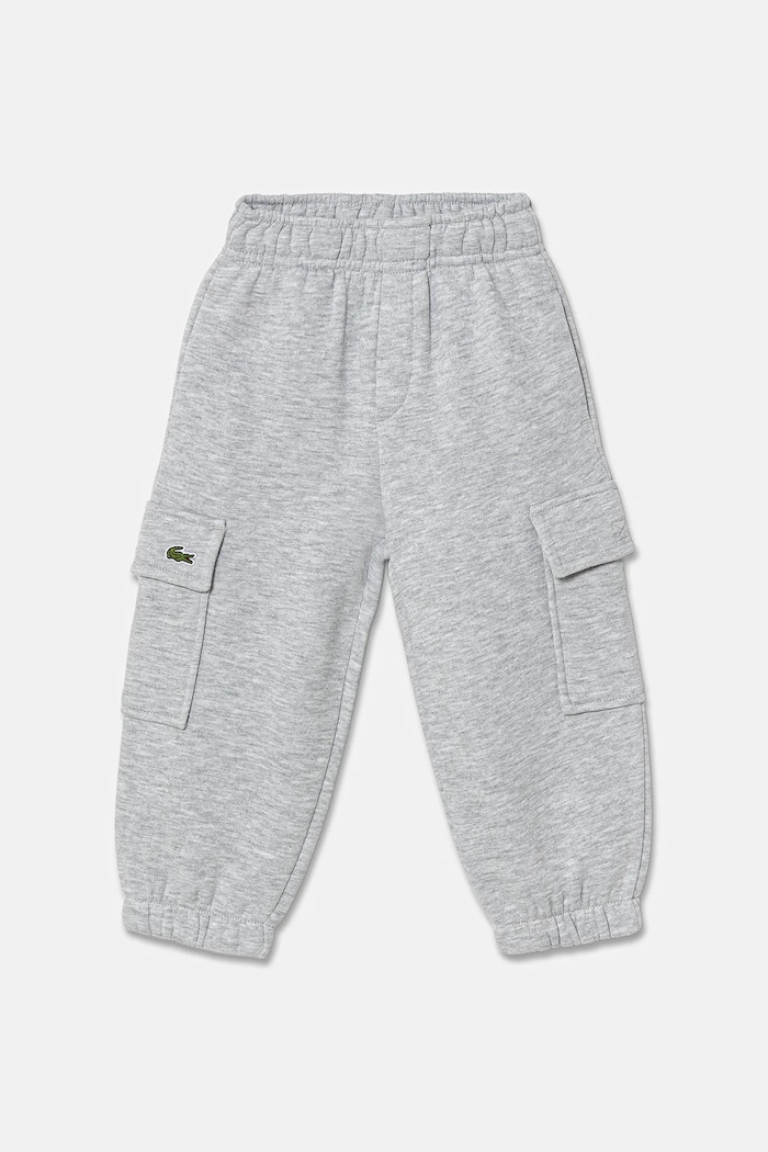 Lacoste spodnie dresowe dziecięce dzianina szary XJ7345