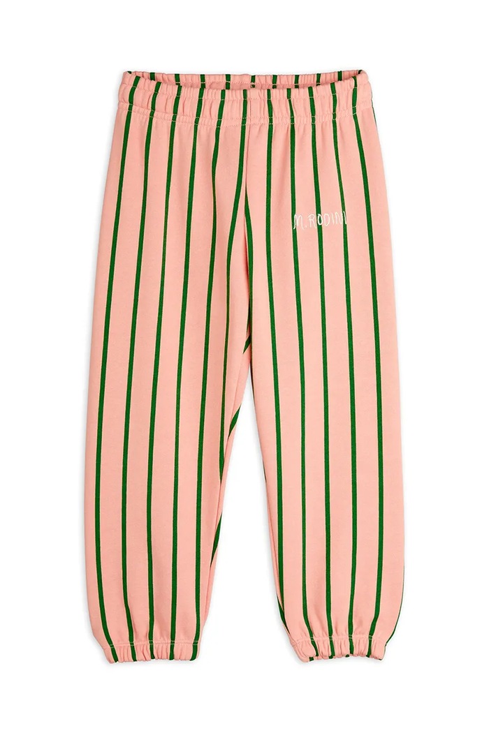 Детски памучен спортен панталон Mini Rodini 2523013428 оранжев SS25