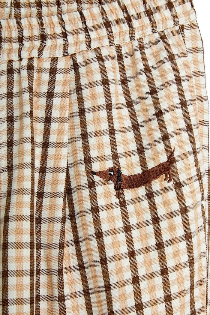 Dječje hlače Mini Rodini Gingham bež 2523016113
