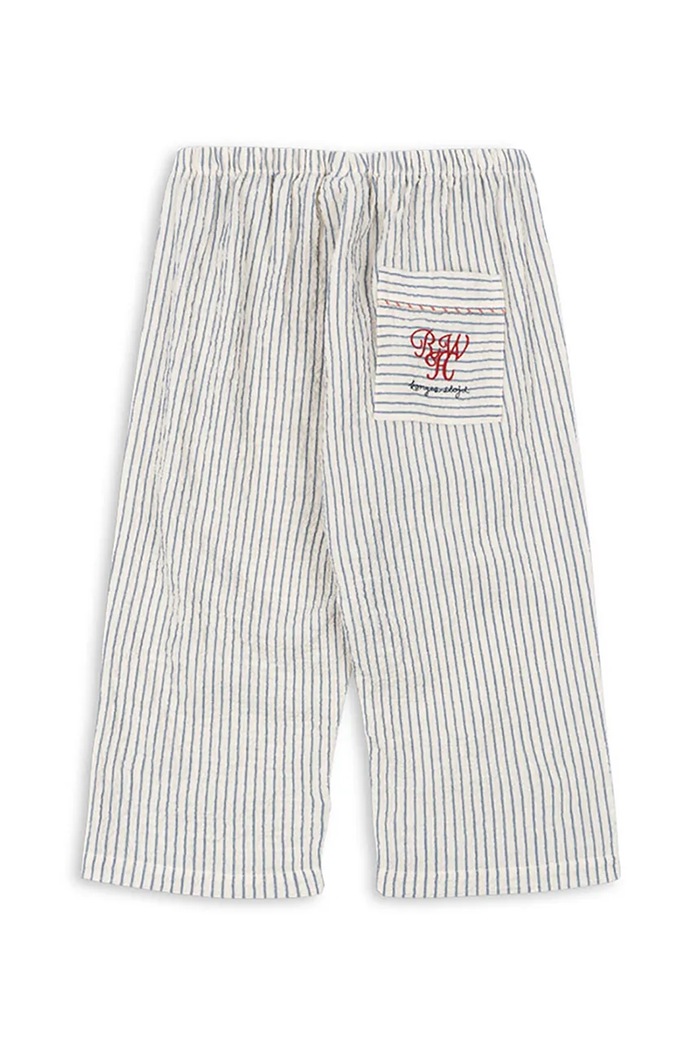 Chłopiec Konges Sløjd spodnie bawełniane dziecięce RHW X KS DUO PANTS GOTS KS103595 niebieski