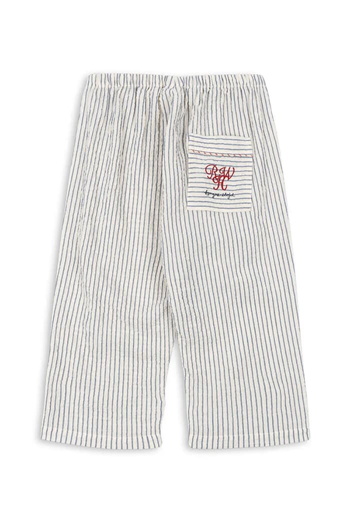 Chłopiec Konges Sløjd spodnie bawełniane dziecięce RHW X KS DUO PANTS GOTS KS103595 niebieski