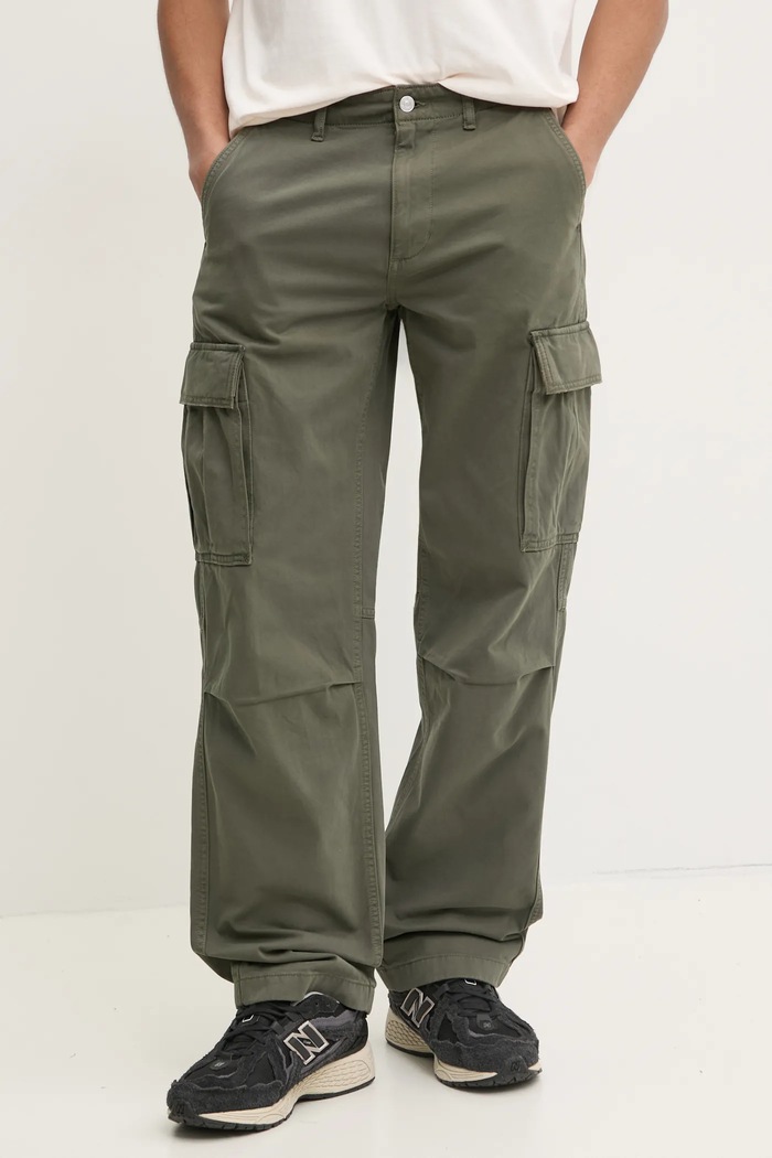 Tommy Jeans spodnie bawełniane bawełna zielony DM0DM20293