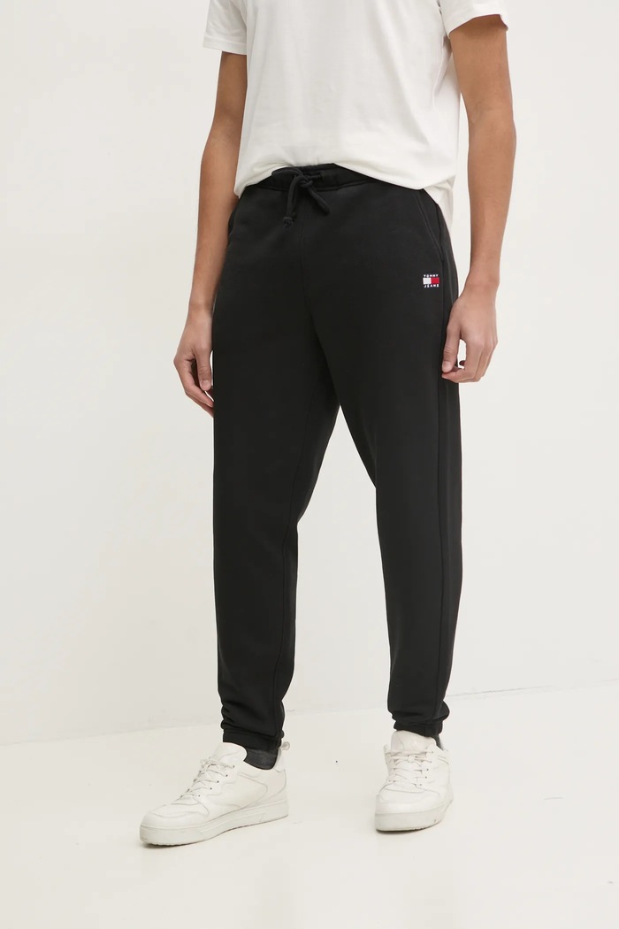 Tommy Jeans spodnie dresowe bawełniane bawełna czarny DM0DM20276