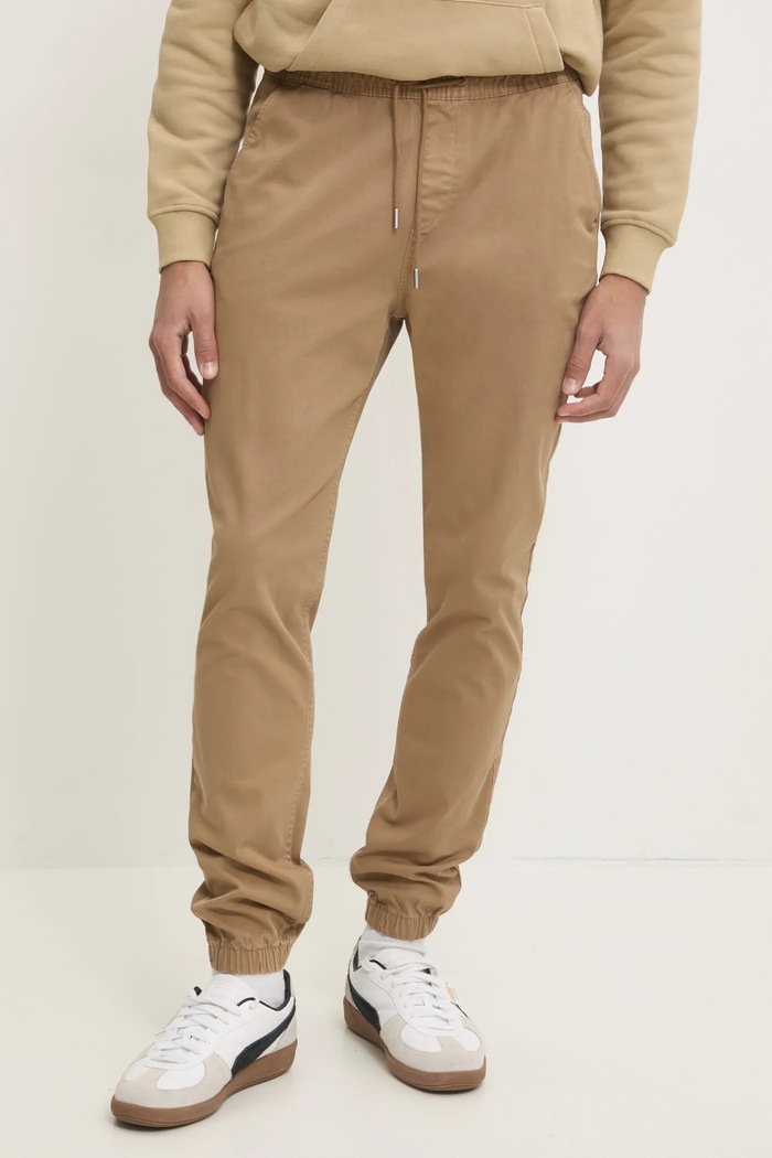 Tommy Jeans spodnie z elastanem zielony DM0DM20283