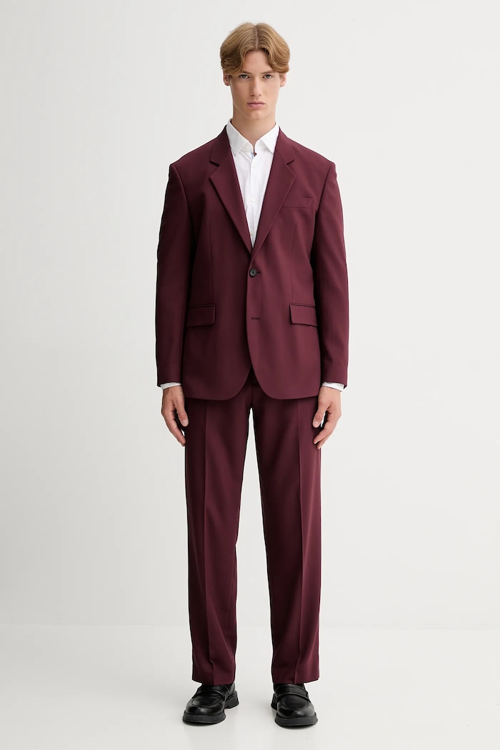 Nohavice HUGO Flips251X 50538671 burgundské AW25