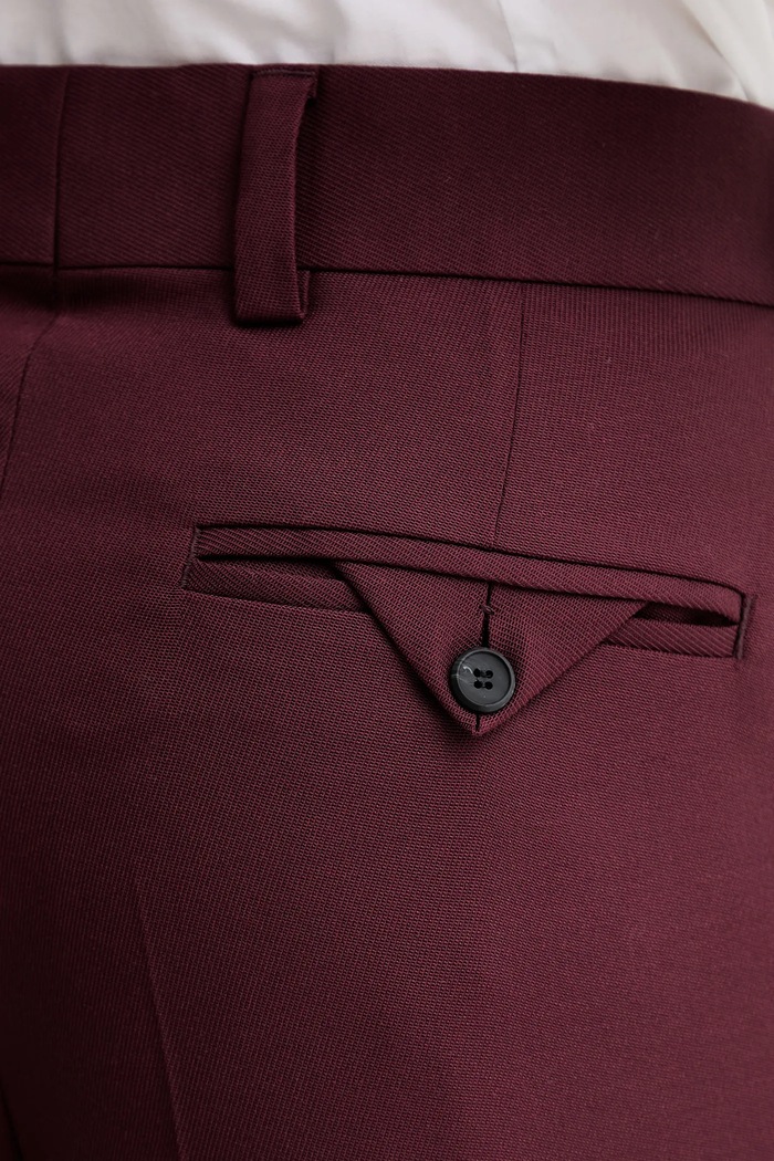 Nohavice HUGO Flips251X burgundské 50538671