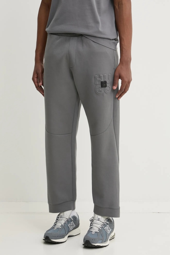 HUGO pantaloni de trening tricotaj gri 50530193