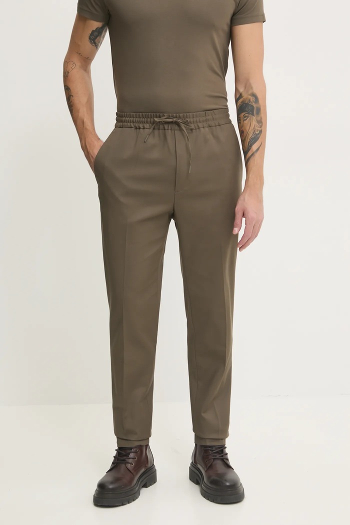 Hlače Calvin Klein pamuk zelena K10K113934