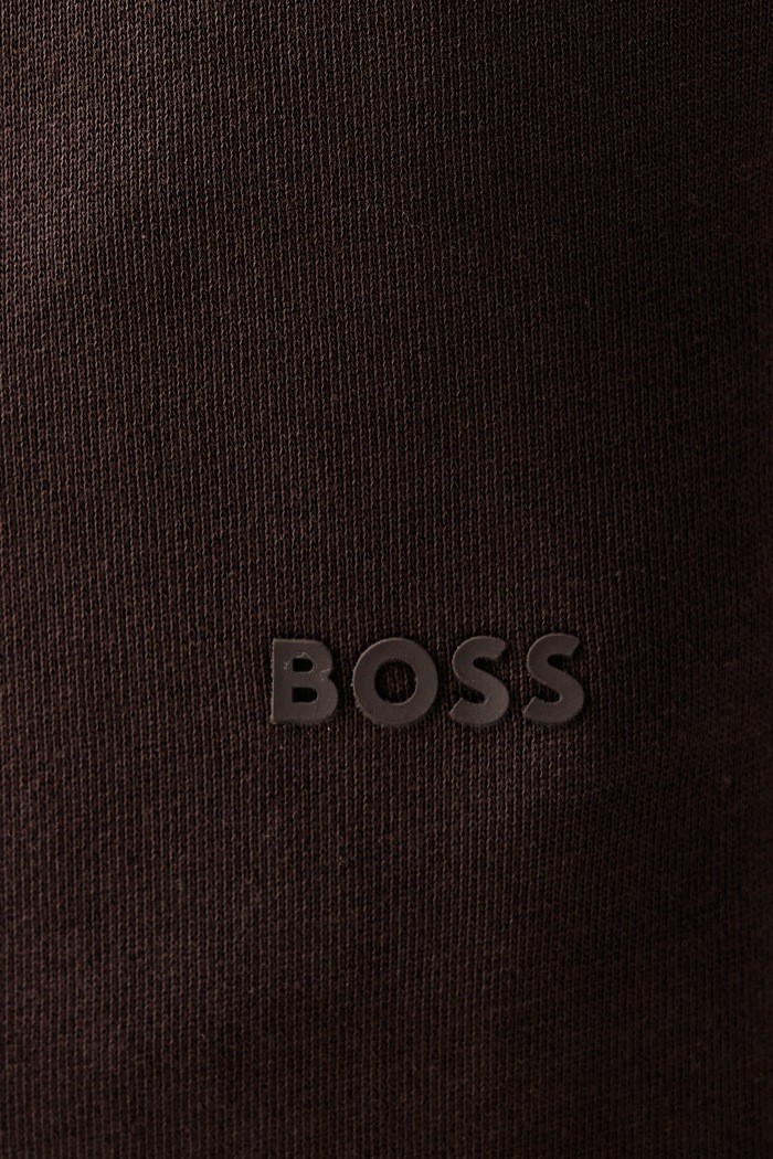 Spodnie dresowe męskie bawełniane BOSS Orange 50533392 brązowy