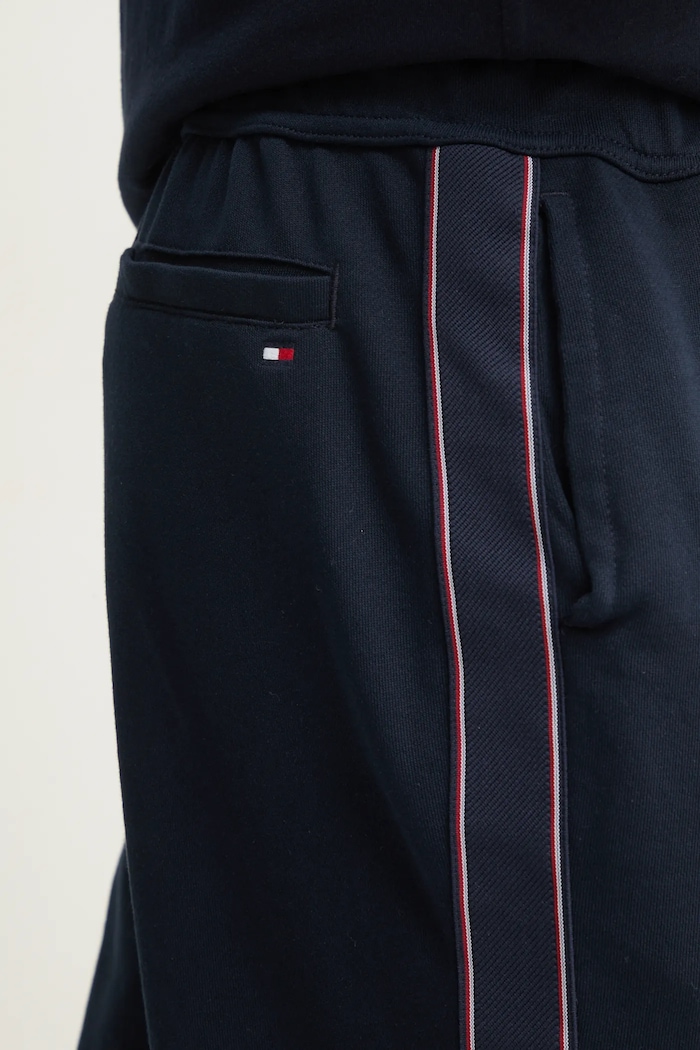 Памучен спортен панталон Tommy Hilfiger тъмносин MW0MW37477