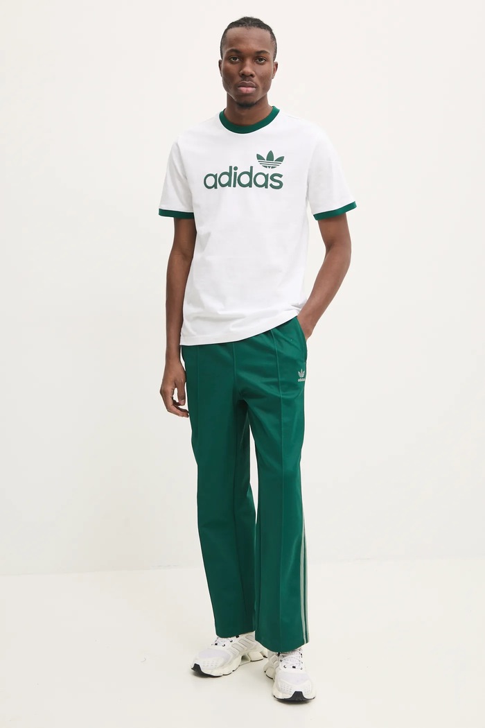 Спортен панталон adidas Originals Firebird JP1065 зелен SS25