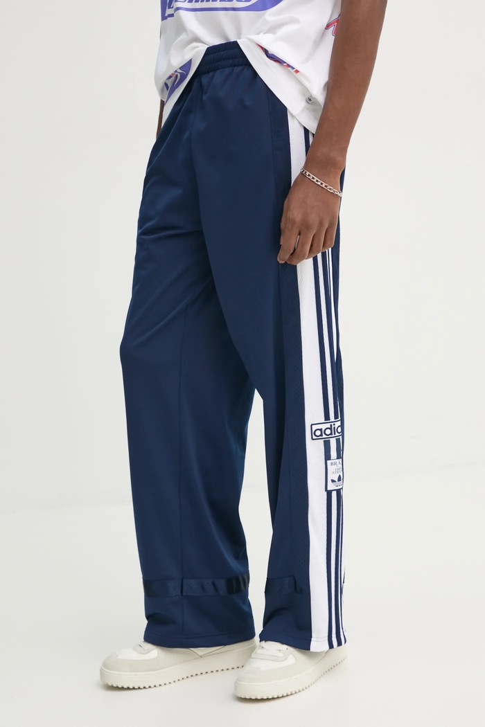Tepláky adidas Originals Adibreak látka tmavomodrá JD4268