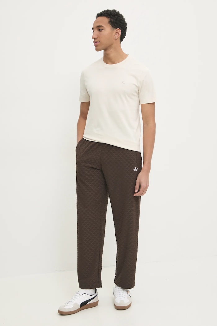 adidas Originals pantaloni della tuta Q12 MONOGRAM TR JP4428 marrone SS25