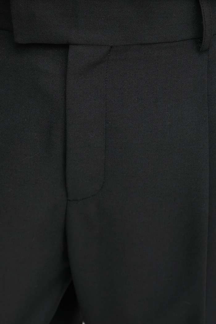 Kalhoty s příměsí vlny Drôle de Monsieur Le Pantalon Golfeur černá PERM.BP165.PL127.BL