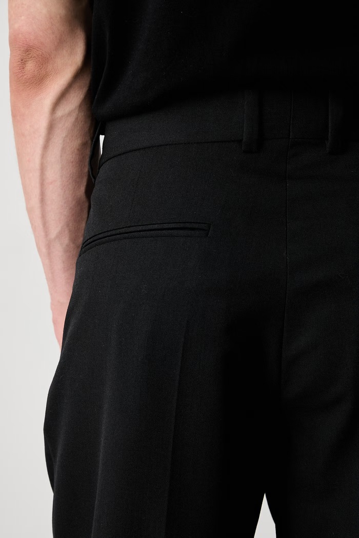 Drôle de Monsieur trousers with wool Men's black PERM.BP165.PL127.BL
