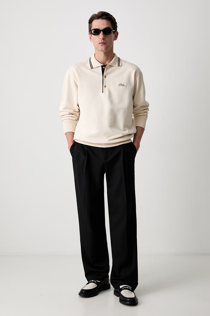 Drôle de Monsieur trousers with wool Men's PERM.BP165.PL127.BL black