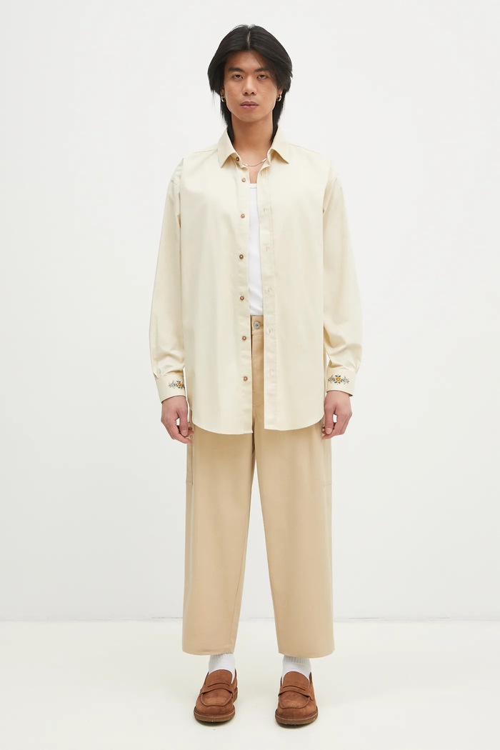 Брюки Drôle de Monsieur Le Pantalon Cropped Twill F.BP155.CO206.BG бежевый