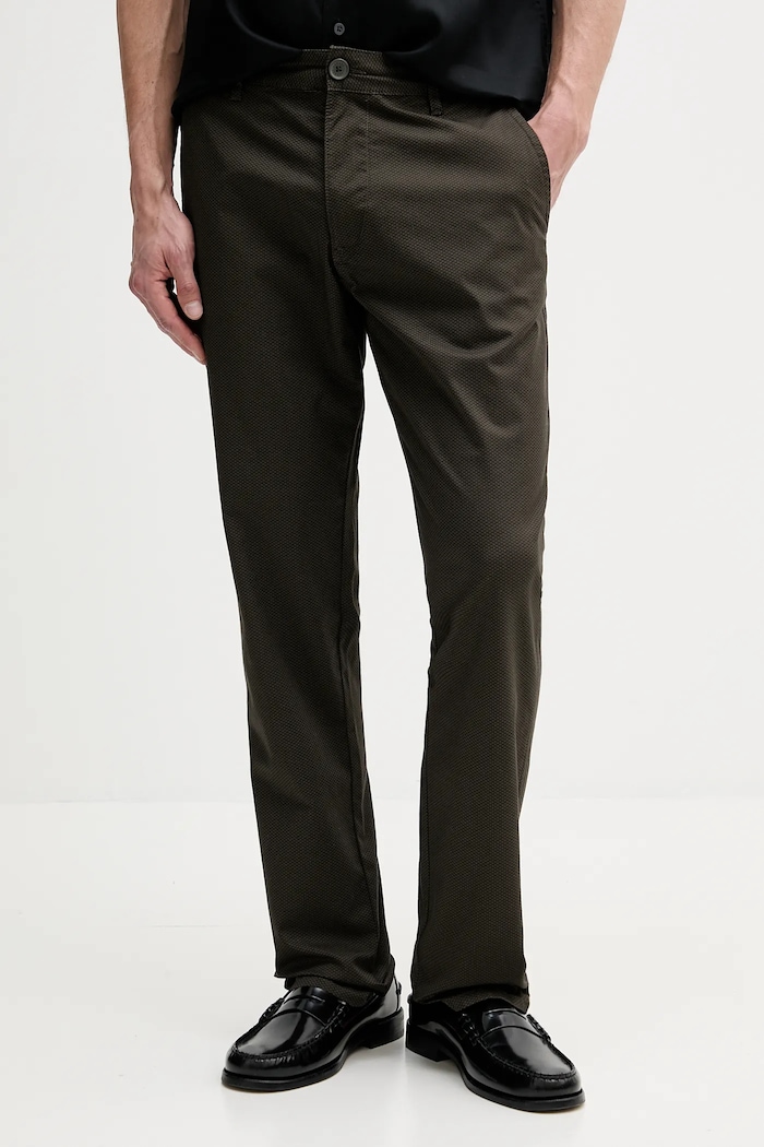 Armani Exchange spodnie prosty zielony XM000626.AF13183