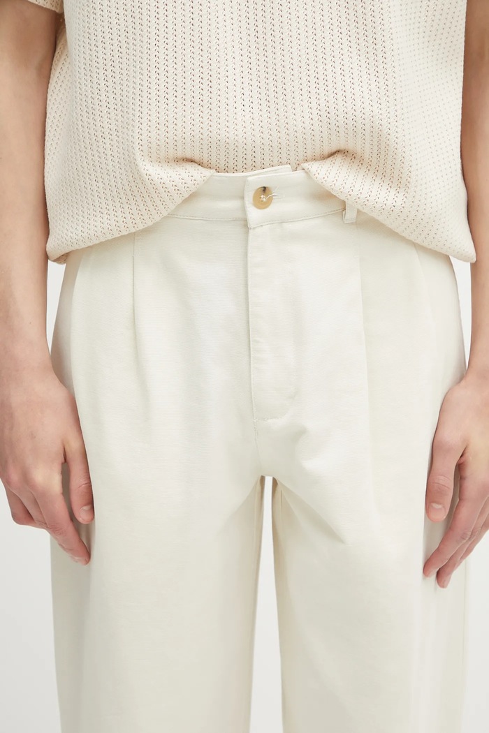 Spodnie chinos męskie bawełniane pantalon willow A.P.C. COGBJ.F08486 beżowy