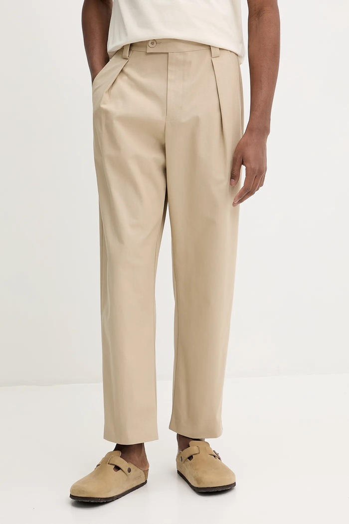 Pamučne hlače A.P.C. pantalon renato pamuk bež COHFU.H08428