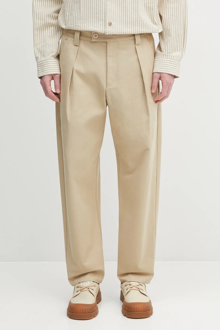 Bavlněné kalhoty A.P.C. pantalon renato bavlna béžová COHFU.H08428