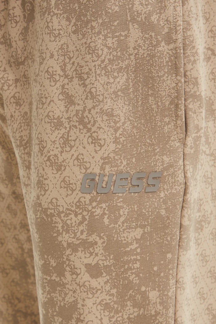 Guess pantaloni de trening din bumbac GOTAM bej Z5RB14.K9YI1