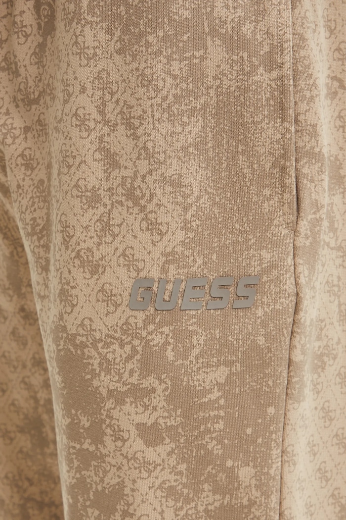 Guess pantaloni de trening din bumbac GOTAM bej Z5RB14.K9YI1