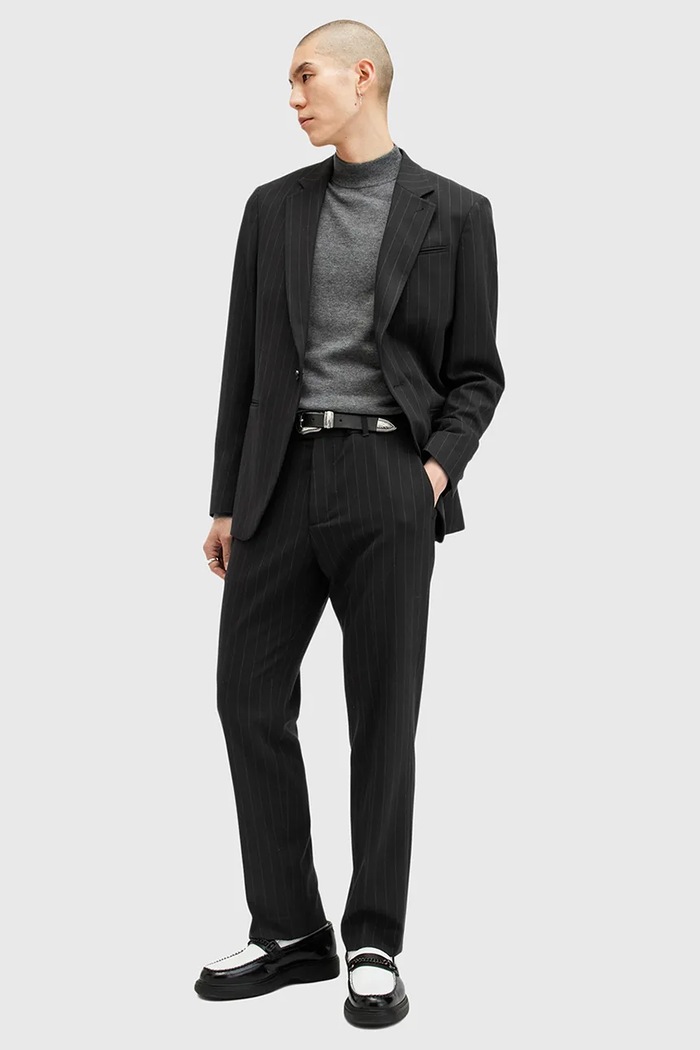 Hlače AllSaints HEDDON Planet friendly crna M042QB