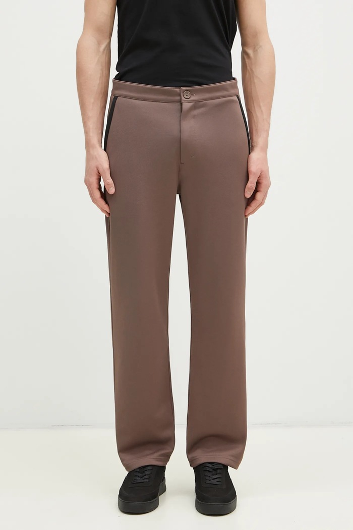 Kalhoty adidas Originals Premium Track Pant s elastanem hnědá JN4455