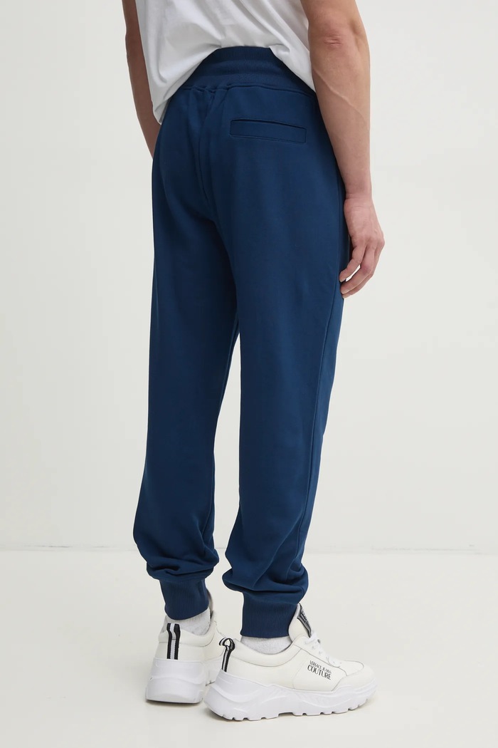 Odzież Versace Jeans Couture spodnie dresowe bawełniane 78GAAT00.CF01T granatowy