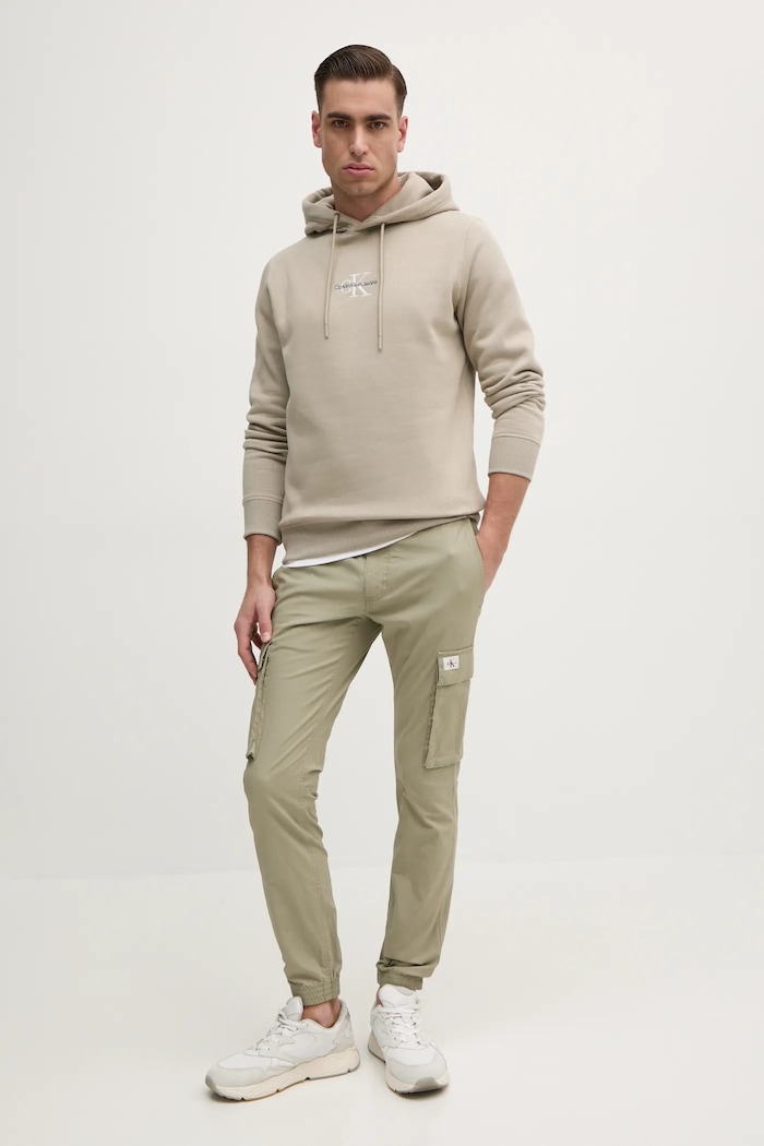 Nohavice Calvin Klein Jeans J30J327614 zelená SS25