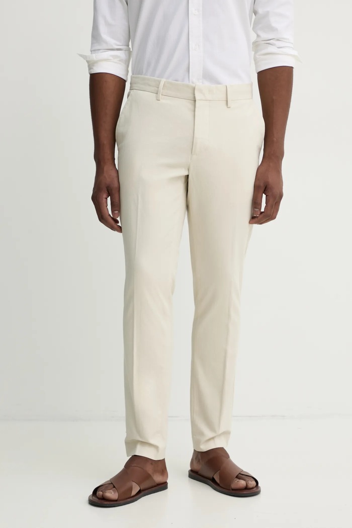 Kalhoty Sisley chinos béžová 4WOSSF053
