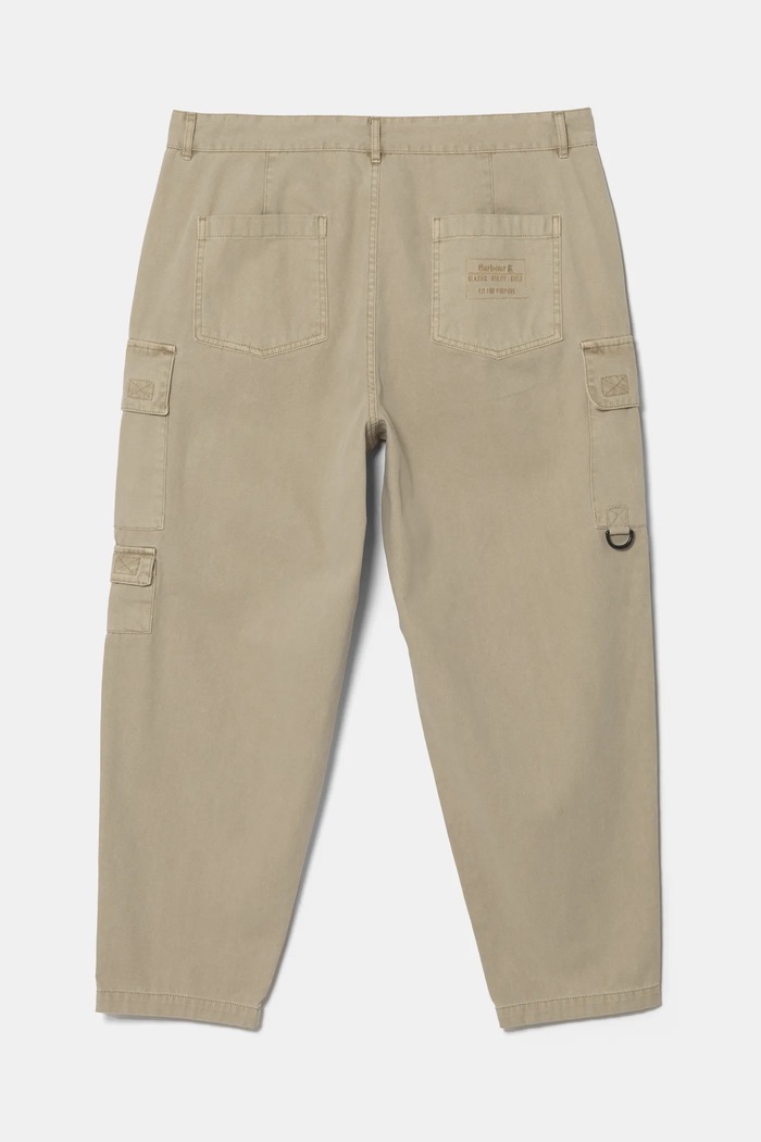 Barbour spodnie bawełniane MTR0754GY35 beżowy SS25