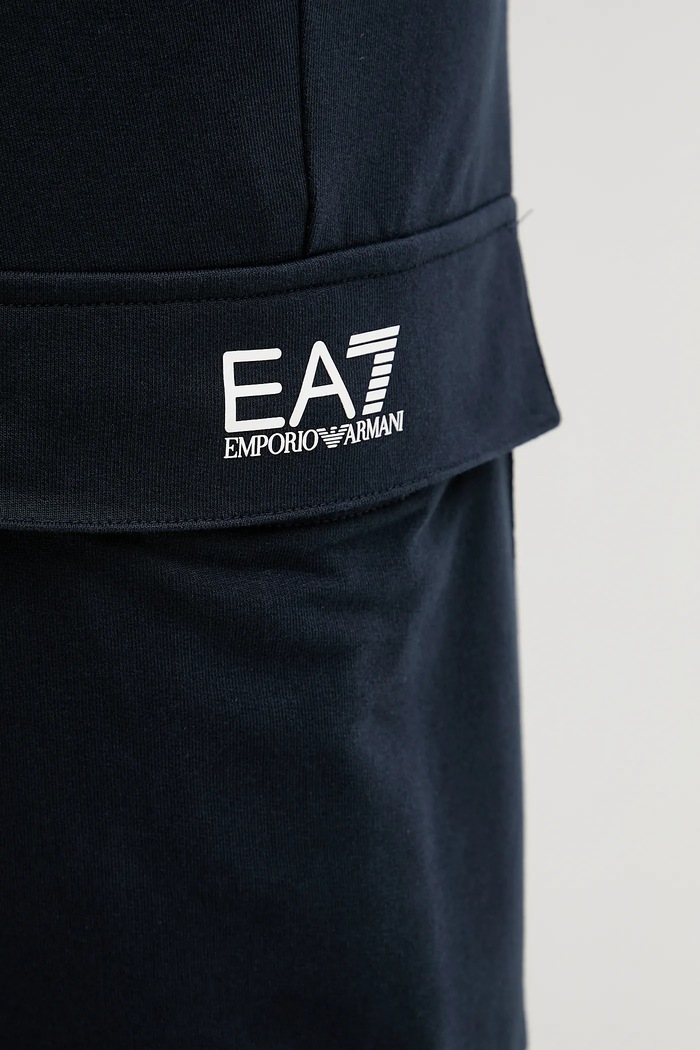EA7 Emporio Armani spodnie dresowe bawełniane granatowy PJVRZ.8NPP67