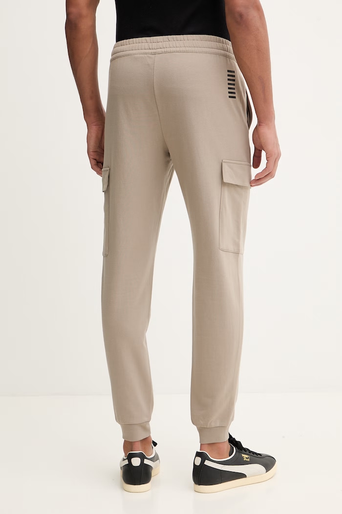 Oblečenie Bavlnené tepláky EA7 Emporio Armani PJVRZ.8NPP67 hnedá
