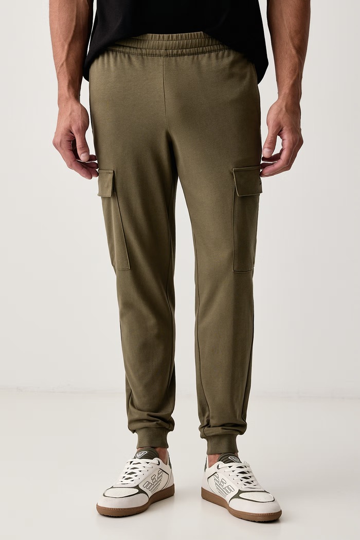 EA7 Emporio Armani Spodnie dresowe męskie bawełniane zielony PJVRZ.8NPP67