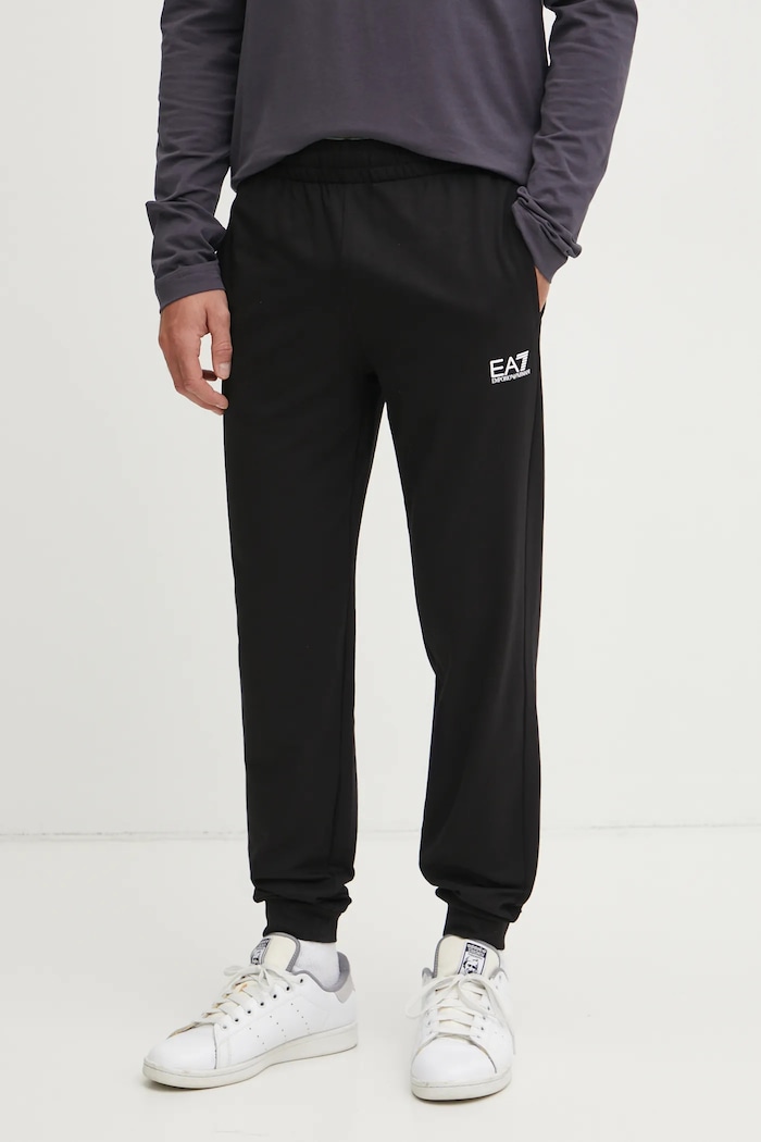 EA7 Emporio Armani spodnie dresowe nadruk czarny PJVRZ.8NPP66