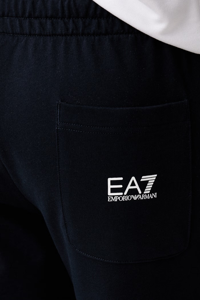 EA7 Emporio Armani spodnie dresowe męskie bawełniane granatowy AF13512.7M000571