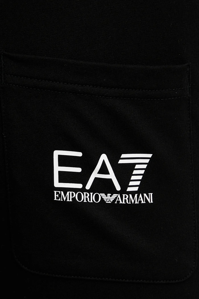 EA7 Emporio Armani spodnie dresowe bawełniane czarny AF13512.7M000571