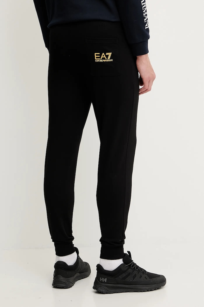 Дрехи Памучен спортен панталон EA7 Emporio Armani AF13512.7M000571 черен