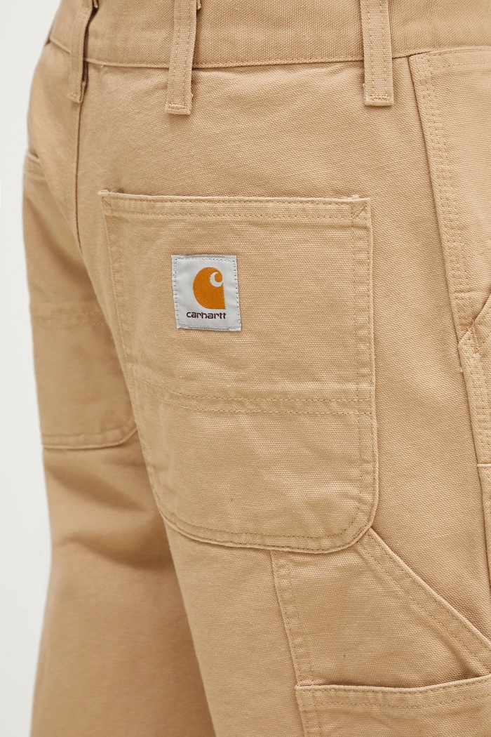 Carhartt WIP pantaloni in cotone Double Knee Pant marrone I031501.700