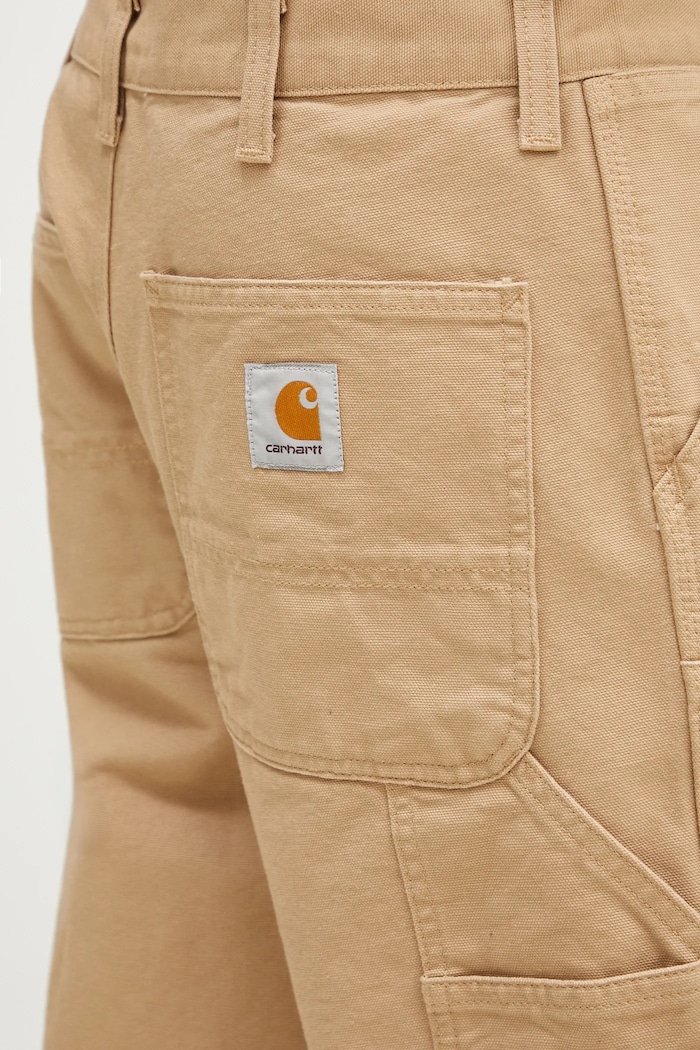 Carhartt WIP pantaloni in cotone Double Knee Pant marrone I031501.700