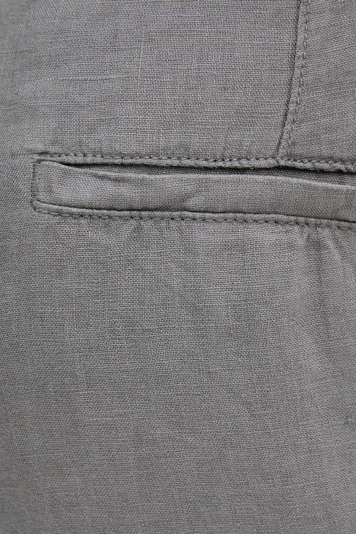 United Colors of Benetton spodnie męskie lniane szary 4AGH55HW8